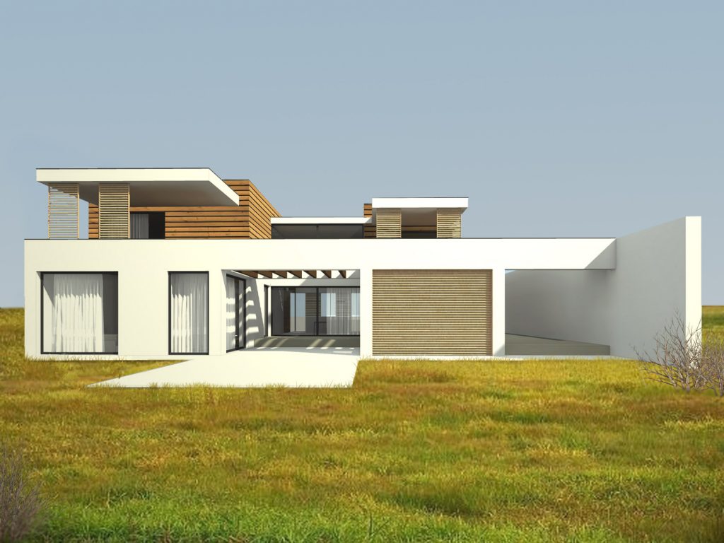 Projekt nowoczesny dom atrium